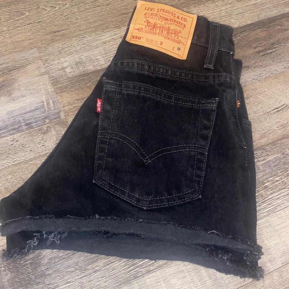 Levi’s 550 Relaxed Fit Fringe Jean Shorts